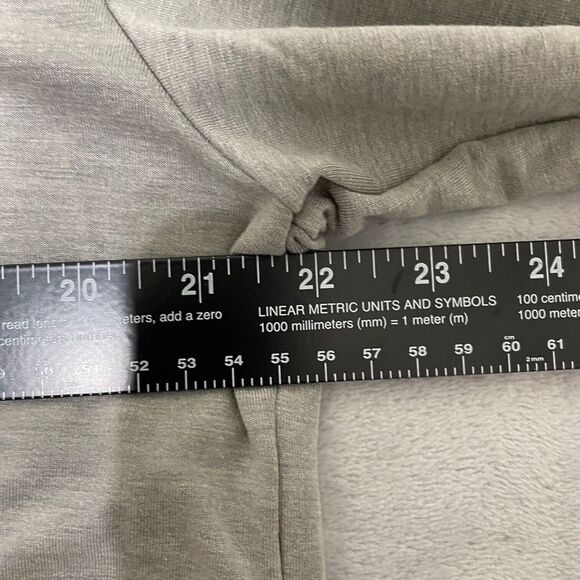 Adidas Shirt Mens Large L Grey 1/4 Zip Athletic Stretch Logo Mock Neck - Picture 8 of 9